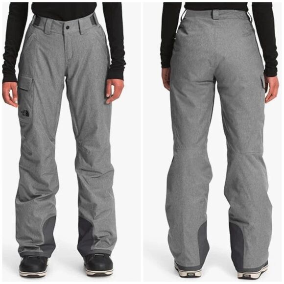 The North Face Freedom Insulated Waterproof Snow Pants HEATHER GRAY SZ S $200 - Picture 1 of 6